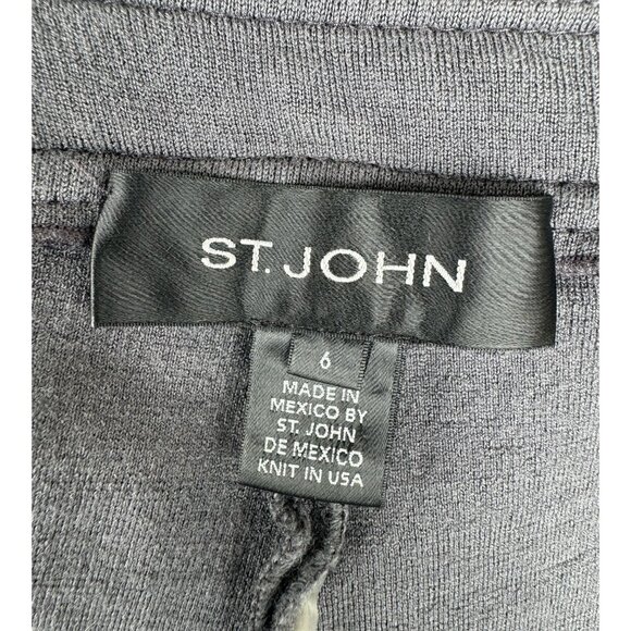 St. John Knits Stretch Fit Cigarette Pants Gray Size 6 - Picture 9 of 9